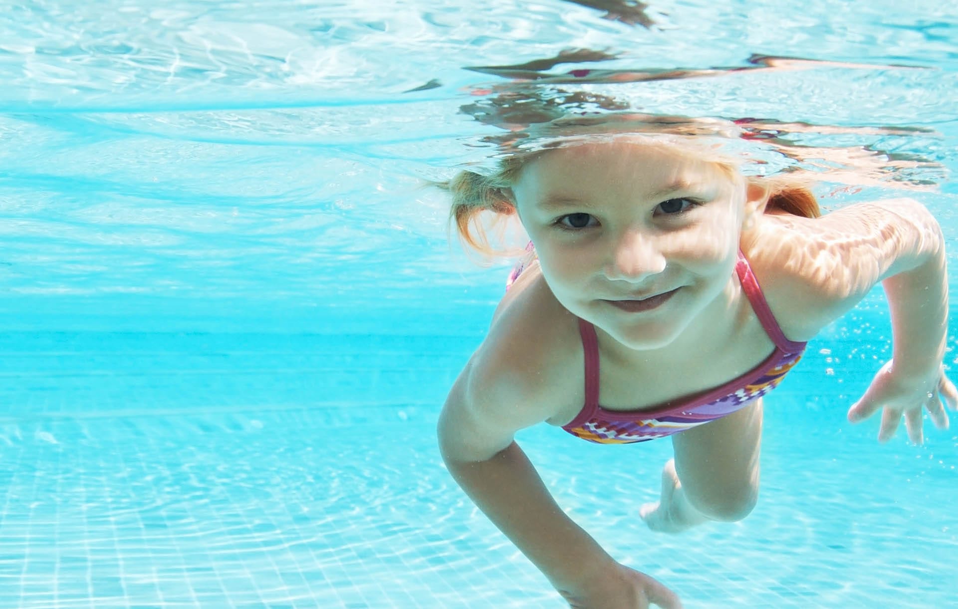 Girl swimming in water